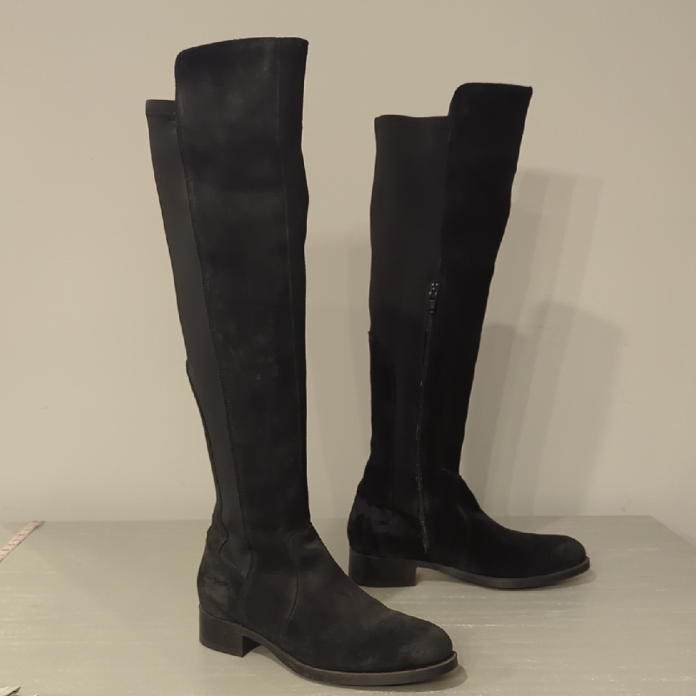 Black Suede‎ Over the Knee Boots Bunt Bos. & Co size 40